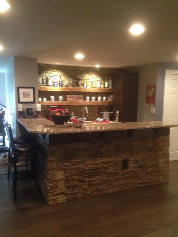 Basement Remodel Bar Doylestown