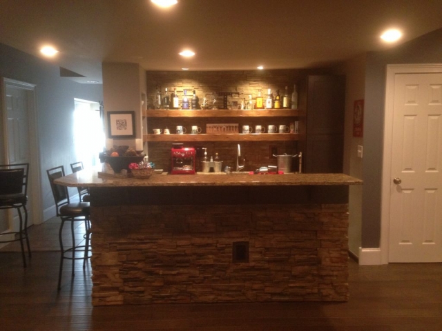 Basement Remodel Bar Doylestown