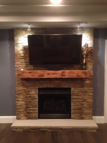 Basement Remodel Fireplace Doylestown